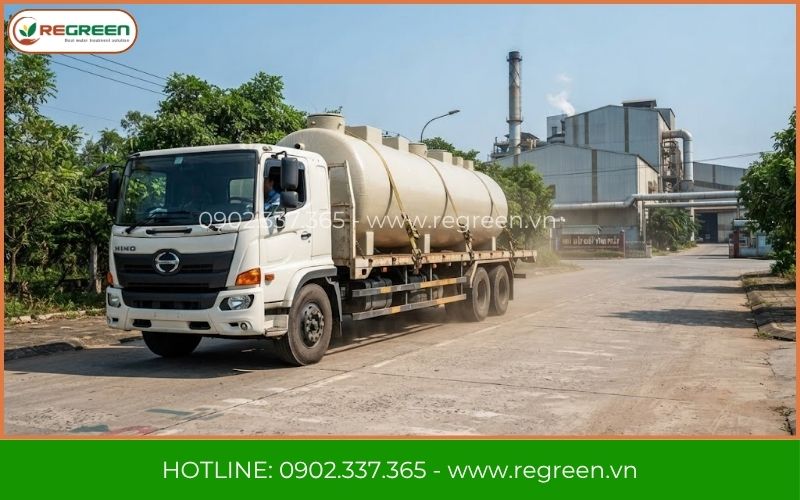 Vận chuyển thiết bị lắp ráp hệ thống xử lý nước thải nhà máy giấy