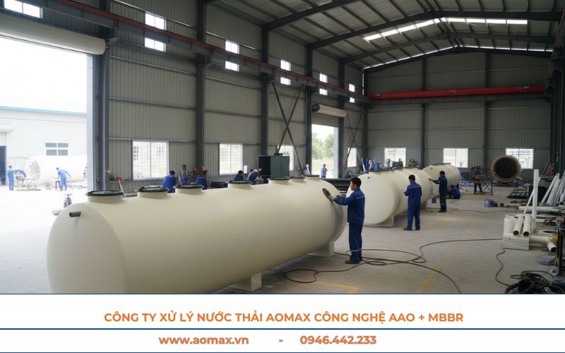 Công ty xử lý nước thải AOmax công nghệ AAO + MBBR.