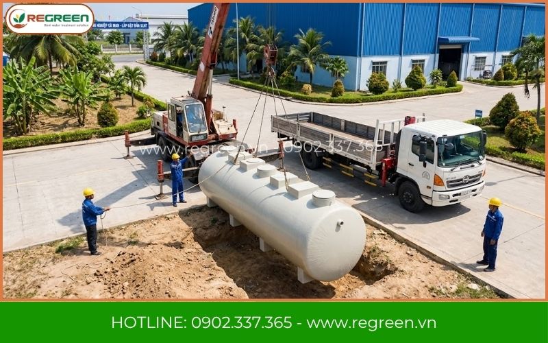 Thi công đào móng lắp đặt hệ thống xử lý nước thải Cà Mau