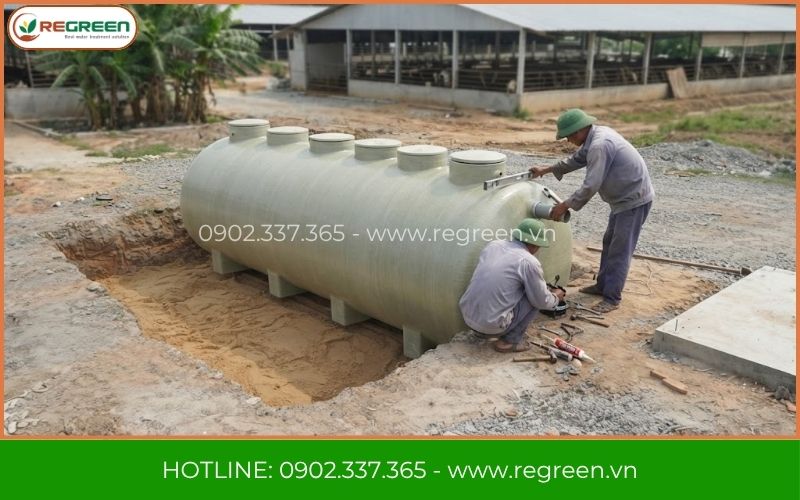 Lắp đặt hoàn thiện hệ thống xử lý nước thải chăn nuôi trọn gói