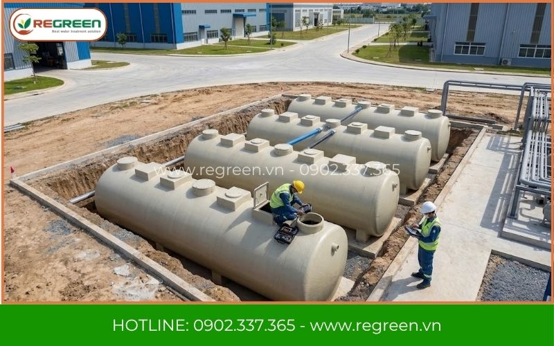 Thi công đường ống xử lý nước thải KCN Cát Lái