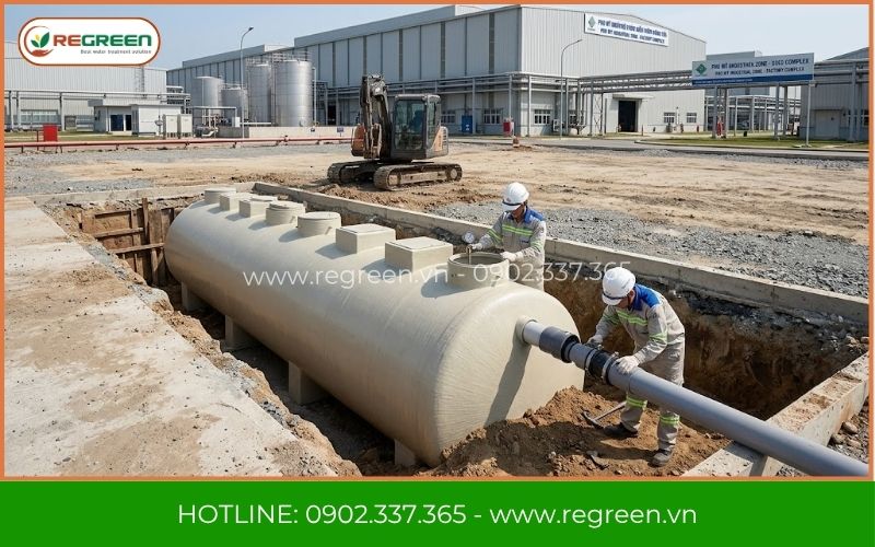 Thi công lắp đặt hệ thống xử lý nước thải KCN Phú Mỹ