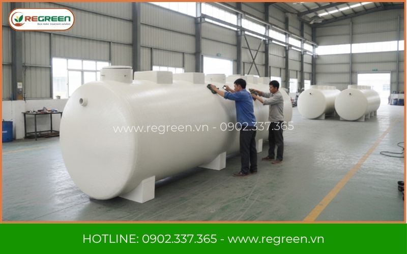 Xưởng sản xuất bồn bể xử lý nước thải KCN Phú Mỹ