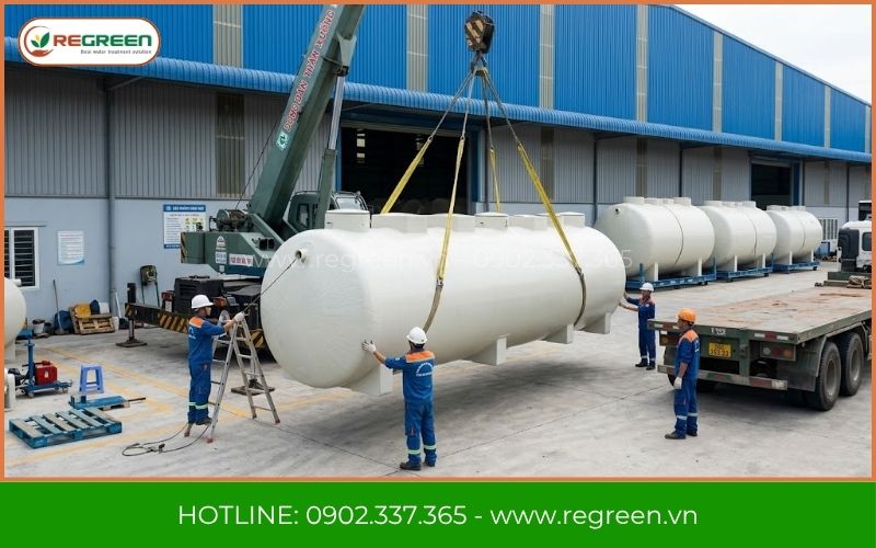 Vận chuyển module xử lý nước thải KCN Việt Hương