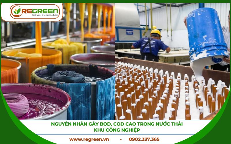 Nguyên nhân gây COD, BOD cao trong nước thải khu công nghiệp