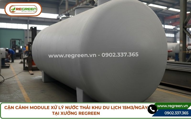 Sản xuất bồn xử lý nước thải khu du lịch tại xưởng Regreen