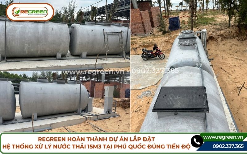 Regreen hoàn thành dự án xử lý nước thải khu du lịch Biển Ngọc đúng tiến độ.