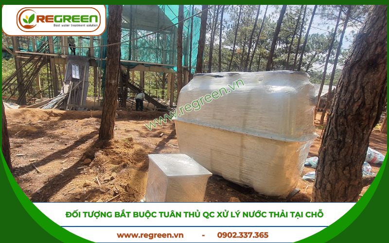 xử lý nước thải tại chỗ cho một khu du lịch.