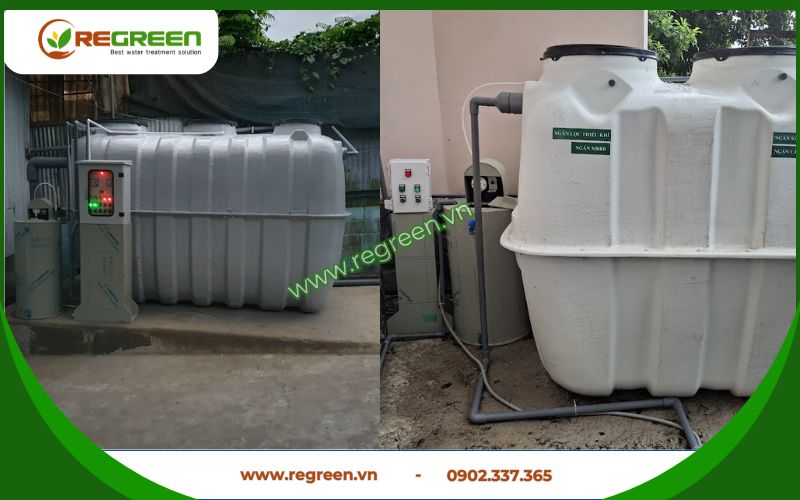Module xử lý nước thải tại chỗ nhỏ gọn cho gia đình.