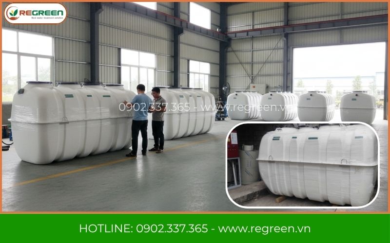 Xưởng gia công bồn xử lý nước thải composite Regreen Việt Nam