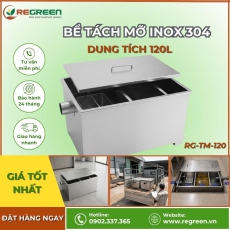 Bể tách mỡ gia đình, nhà hàng 120L Inox 304