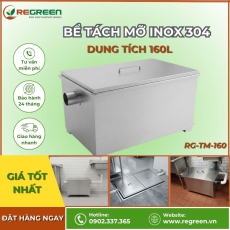 Bể tách mỡ gia đình, nhà hàng 160L Inox 304