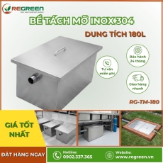 Bể tách mỡ gia đình, nhà hàng 180L Inox 304