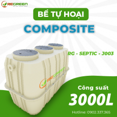 Bể Tự Hoại SEPTIC Composite Công suất 3000 Lít