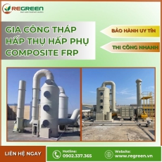 Gia công tháp hấp thụ hấp phụ Composite FRP