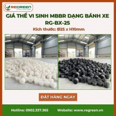 Giá thể vi sinh MBBR D25xH10 dạng bánh xe