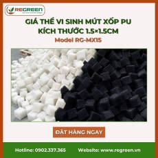 Giá thể vi sinh mút xốp PU kích thước 1.5×1.5cm