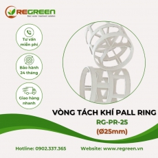 Vòng tách khí Pall Ring PP 25mm màu trắng