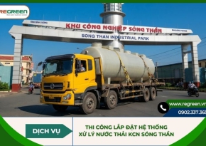 Thi công lắp đặt hệ thống xử lý nước thải KCN Sóng Thần